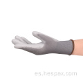 Hespax Guantes de trabajo de parto anti estático PU recubierto